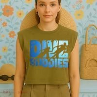 Scuba Diving Diver Dive Buddies Garment-Dyed Women's Muscle Tee thumb 4