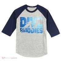 Scuba Diving Diver Dive Buddies Kids Colorblock Raglan Jersey thumb 0
