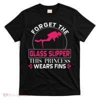 Scuba Diving Diver Girl Forget Glass Slipper Princess Fins T-Shirt thumb 0
