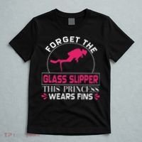 Scuba Diving Diver Girl Forget Glass Slipper Princess Fins T-Shirt thumb 5