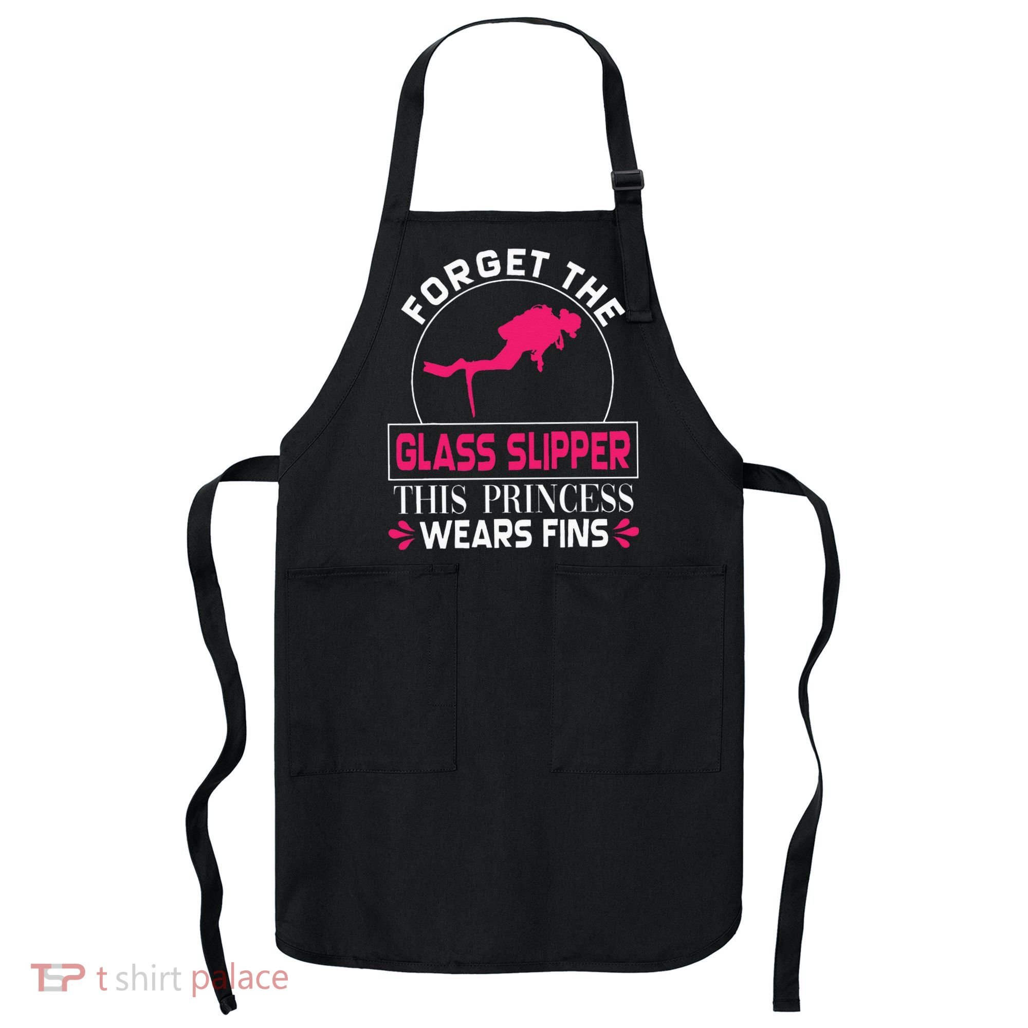 Scuba Diving Diver Forget Glass Slipper Princess Fins Apron