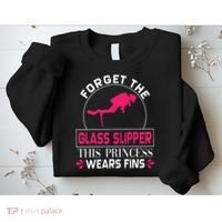 Scuba Diving Diver Forget Glass Slipper Princess Fins Sweatshirt thumb 2