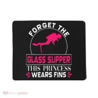 Scuba Diving Diver Forget Glass Slipper Princess Fins Mousepad thumb 0