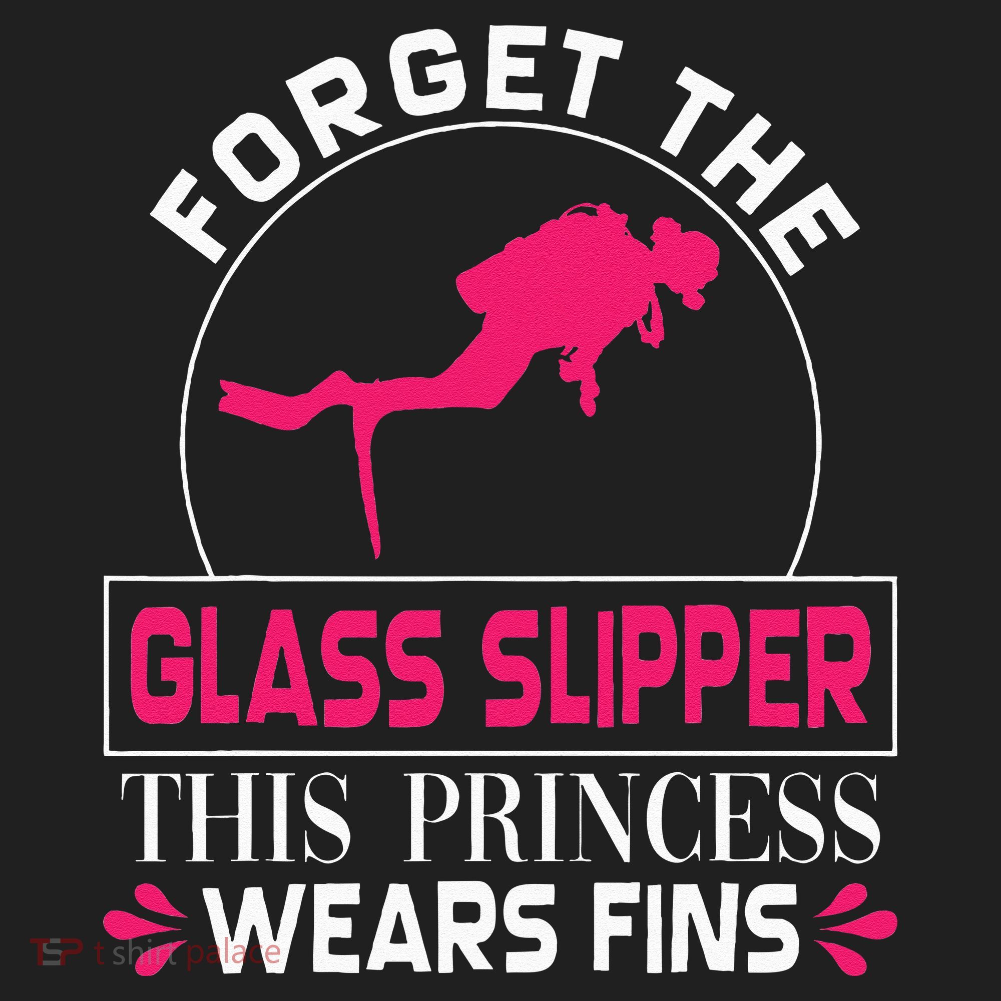 Scuba Diving Diver Forget Glass Slipper Princess Fins Hat