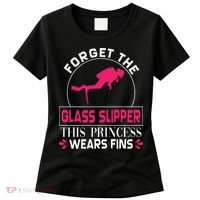 Scuba Diving Diver Forget Glass Slipper Princess Fins Women's T-Shirt thumb 0