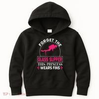 Scuba Diving Diver Forget Glass Slipper Princess Fins Kids Hoodie thumb 0