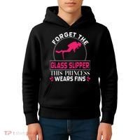 Scuba Diving Diver Forget Glass Slipper Princess Fins Kids Hoodie thumb 4