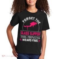 Scuba Diving Diver Forget Glass Slipper Princess Fins Kids T-Shirt thumb 2