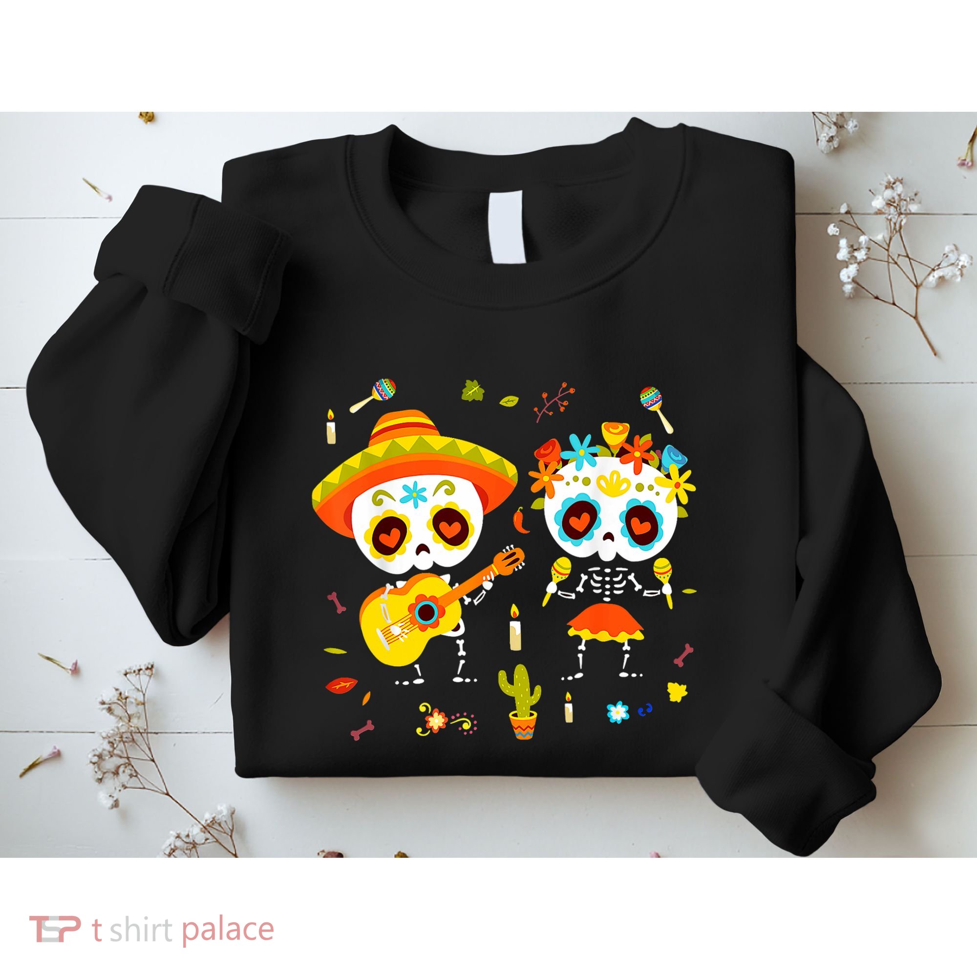 Skeleton Dancing Dia De Los Muertos Day Of Dead Sweatshirt