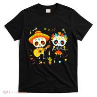 Skeleton Dancing Dia De Los Muertos Day Of Dead T-Shirt thumb 0