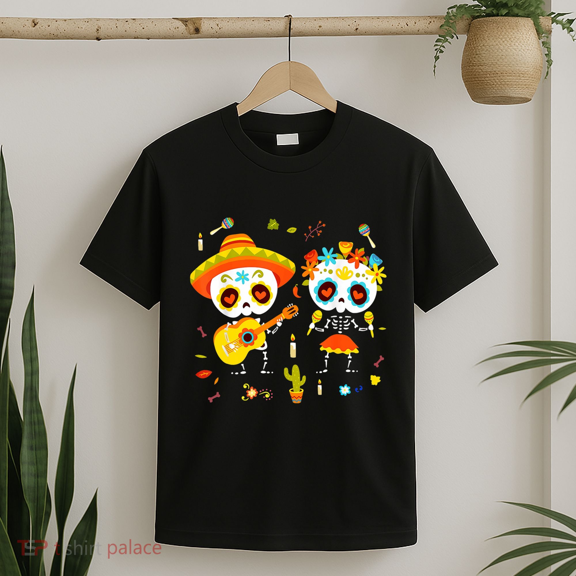 Skeleton Dancing Dia De Los Muertos Day Of Dead T-Shirt