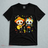 Skeleton Dancing Dia De Los Muertos Day Of Dead T-Shirt thumb 5