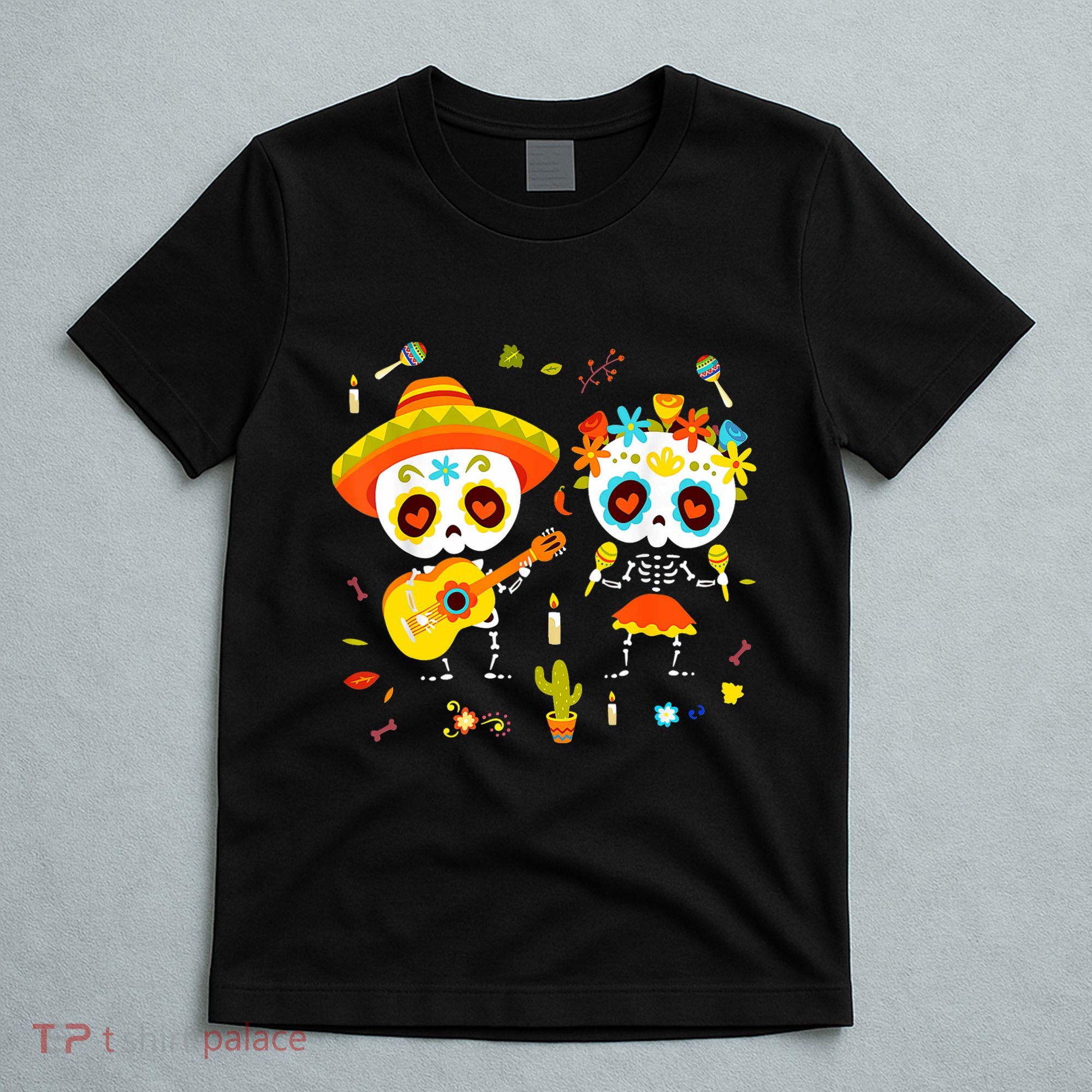 Skeleton Dancing Dia De Los Muertos Day Of Dead T-Shirt