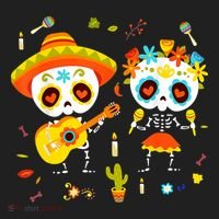 Skeleton Dancing Dia De Los Muertos Day Of Dead Beanie thumb 2
