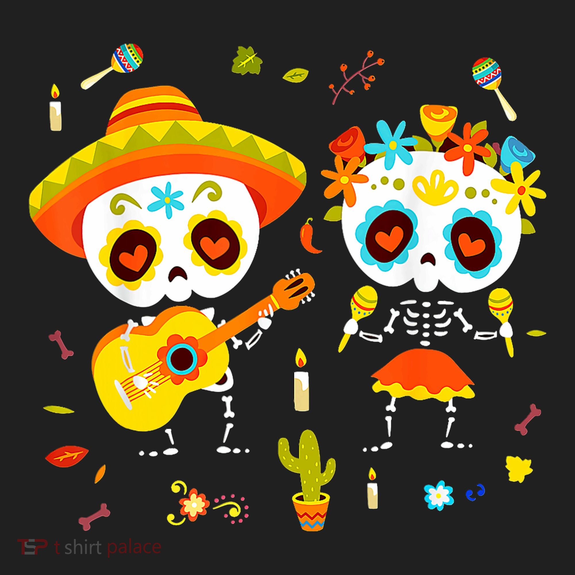 Skeleton Dancing Dia De Los Muertos Day Of Dead Beanie