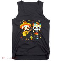 Skeleton Dancing Dia De Los Muertos Day Of Dead Tank Top thumb 0