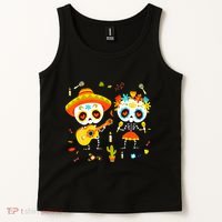 Skeleton Dancing Dia De Los Muertos Day Of Dead Tank Top thumb 2