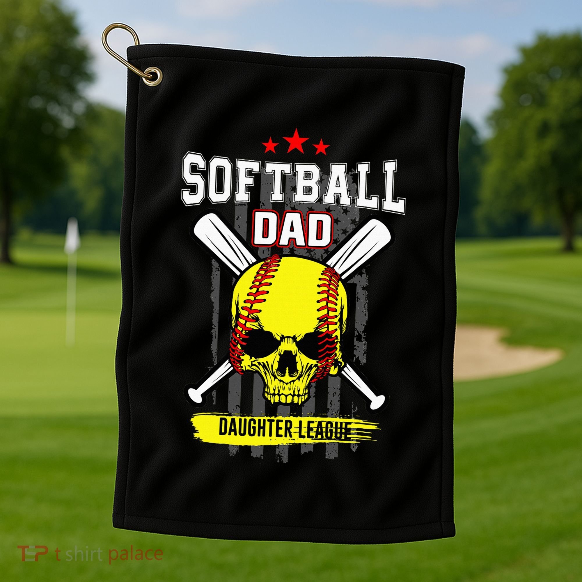 Softball Dad Daughter League Golf Towel