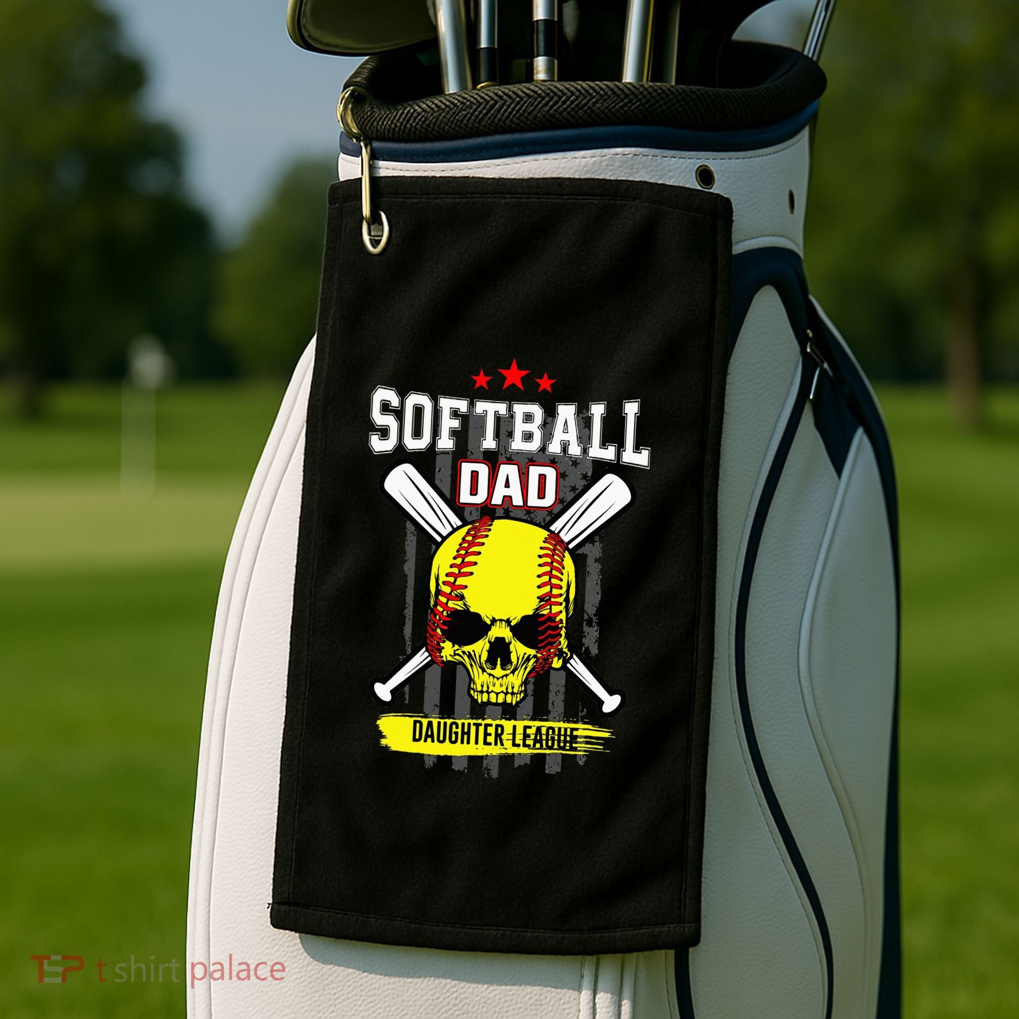 Softball Dad Daughter League Golf Towel