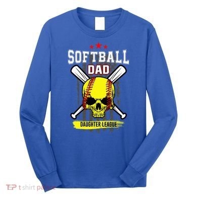 Softball Dad Daughter League Long Sleeve Shirt