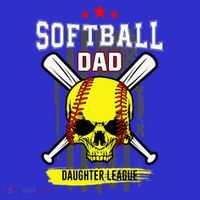 Softball Dad Daughter League T-Shirt thumb 7