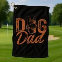 Shepherd Dog Dad German Shepherd Golf Towel thumb 1