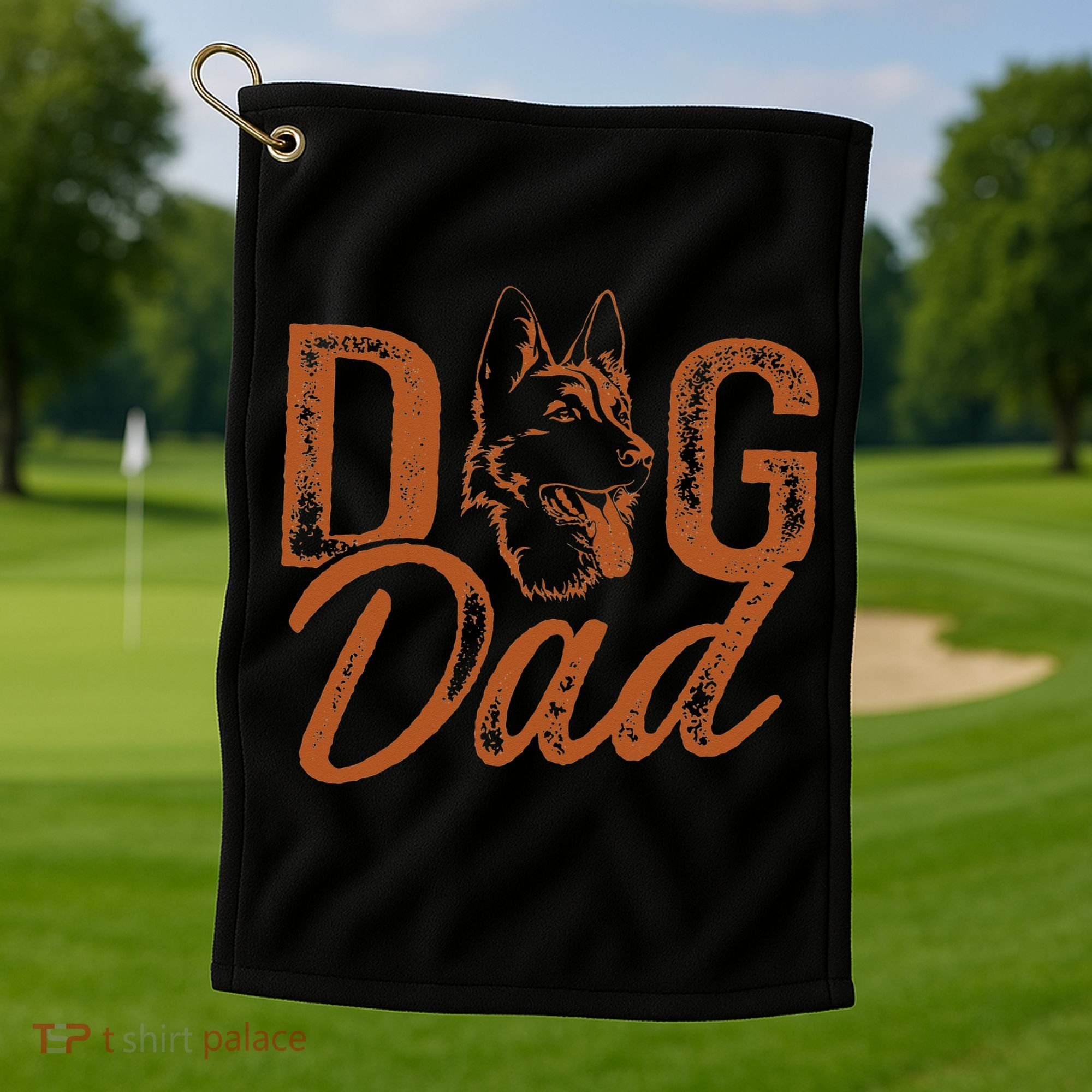Shepherd Dog Dad German Shepherd Golf Towel