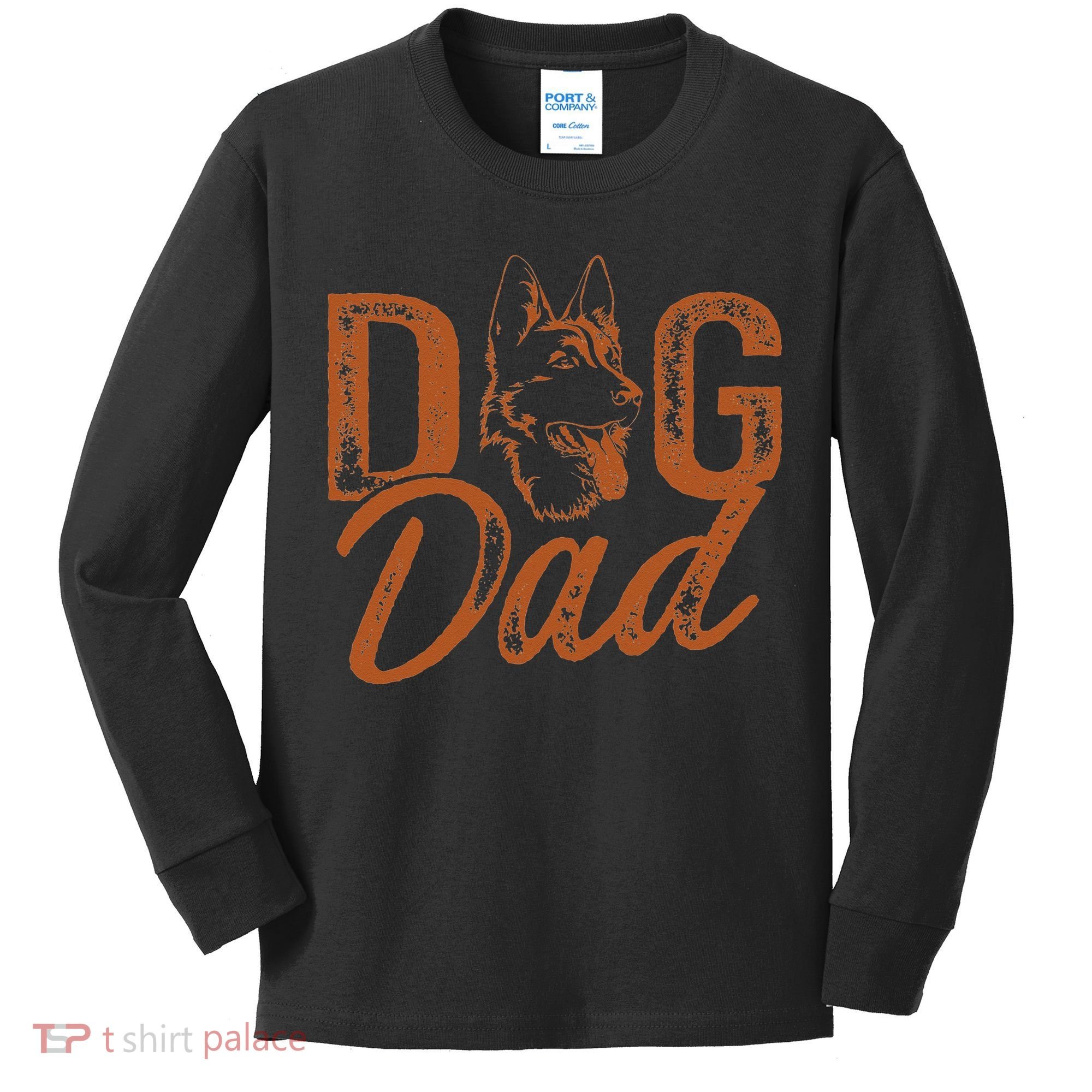Shepherd Dog Dad German Shepherd Kids Long Sleeve Shirt