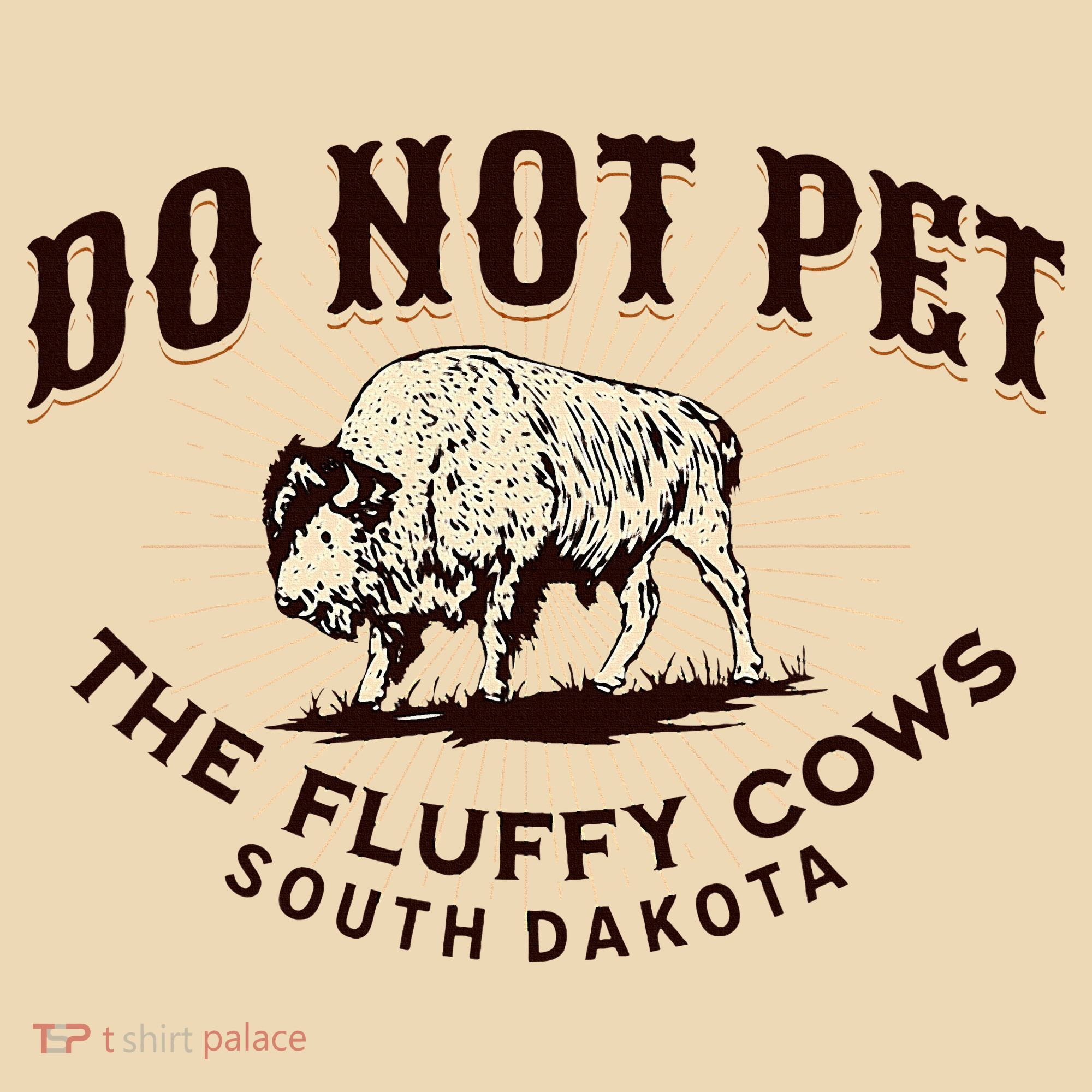 South Dakota Do Not Pet The Fluffy Cows Bison Souvenir Tote Bag