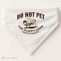 South Dakota Do Not Pet The Fluffy Cows Bison Souvenir USA-Made Doggie Bandana thumb 0