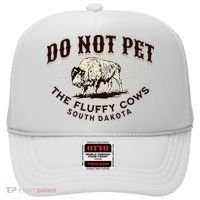 South Dakota Do Not Pet The Fluffy Cows Bison Souvenir Hat thumb 0