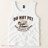 South Dakota Do Not Pet The Fluffy Cows Bison Souvenir Tank Top thumb 2