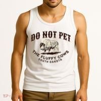 South Dakota Do Not Pet The Fluffy Cows Bison Souvenir Tank Top thumb 3