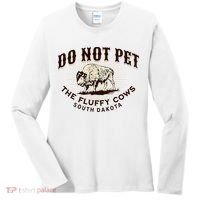 South Dakota Do Not Pet The Fluffy Cows Bison Souvenir Women's Long Sleeve Shirt thumb 0