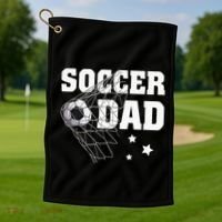 Soccer Dad Daddy Soccer Sport Lover Fan Fathers Day Golf Towel thumb 1
