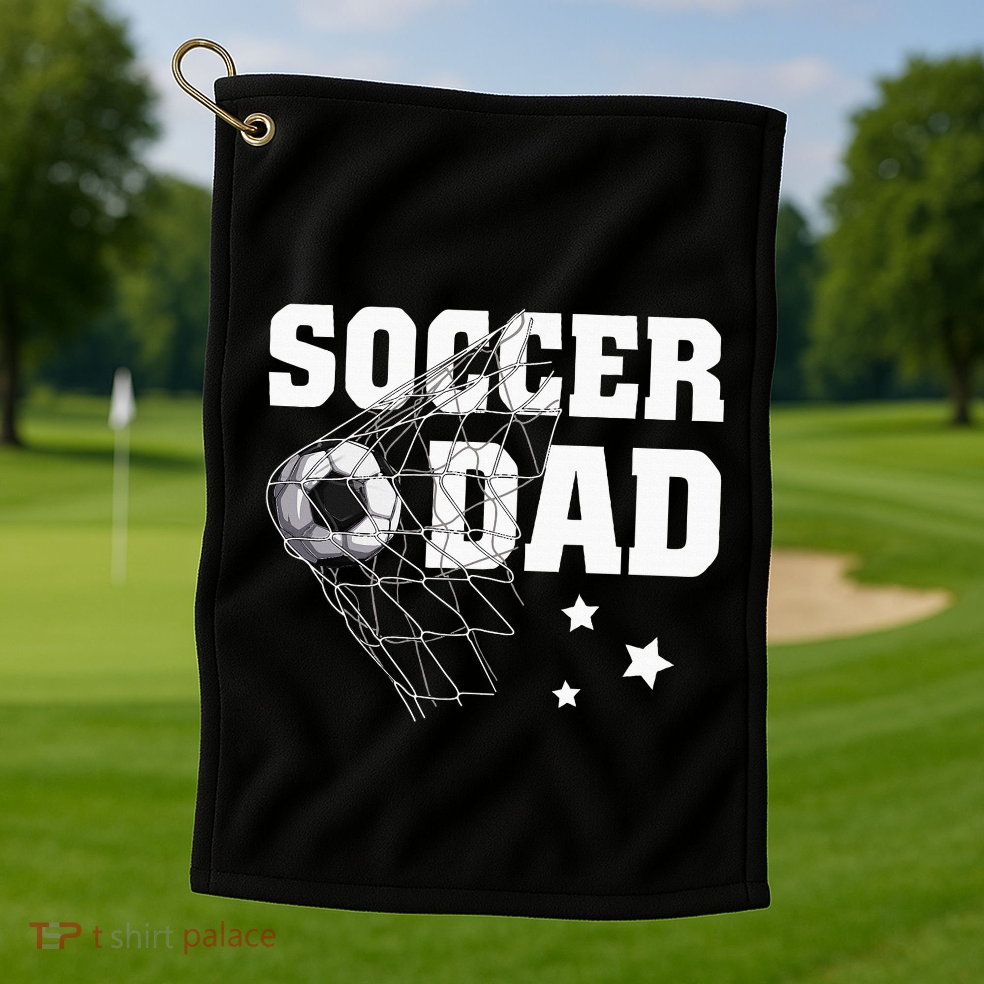 Soccer Dad Daddy Soccer Sport Lover Fan Fathers Day Golf Towel