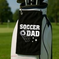 Soccer Dad Daddy Soccer Sport Lover Fan Fathers Day Golf Towel thumb 2
