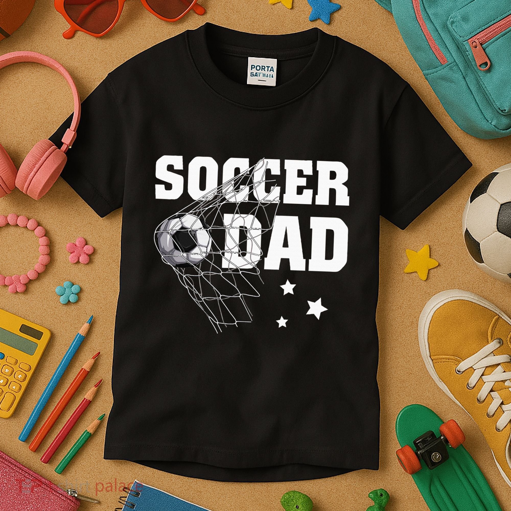 Soccer Dad Daddy Soccer Sport Lover Fan Fathers Day Kids T-Shirt