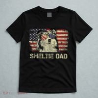 Sheltie Dad Dog Lovers American Flag 4th Of July T-Shirt thumb 5