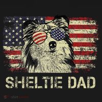 Sheltie Dad Dog Lovers American Flag 4th Of July Polo thumb 3