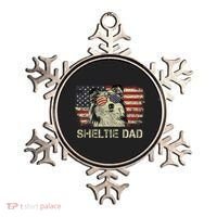 Sheltie Dad Dog Lovers American Flag 4th Of July Ornament thumb 0