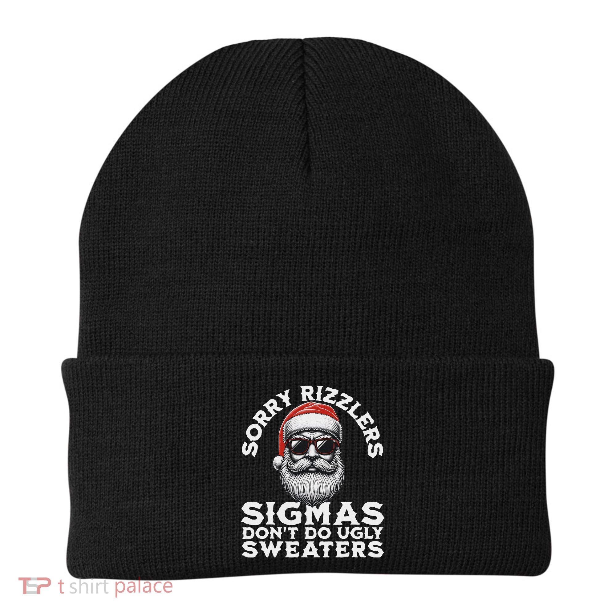 Sigmas DonT Do Ugly Sweaters Christmas Santa Rizz N Beanie