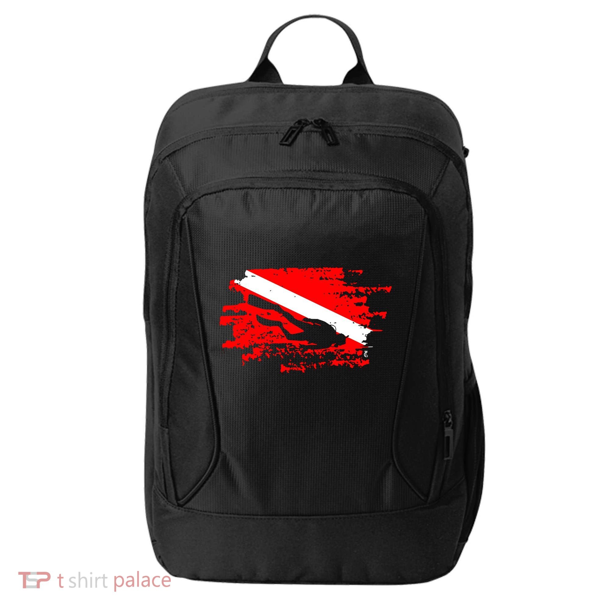 Scuba Diving Diver Down Flag Awesome Marine Diver Dive Gift City Backpack