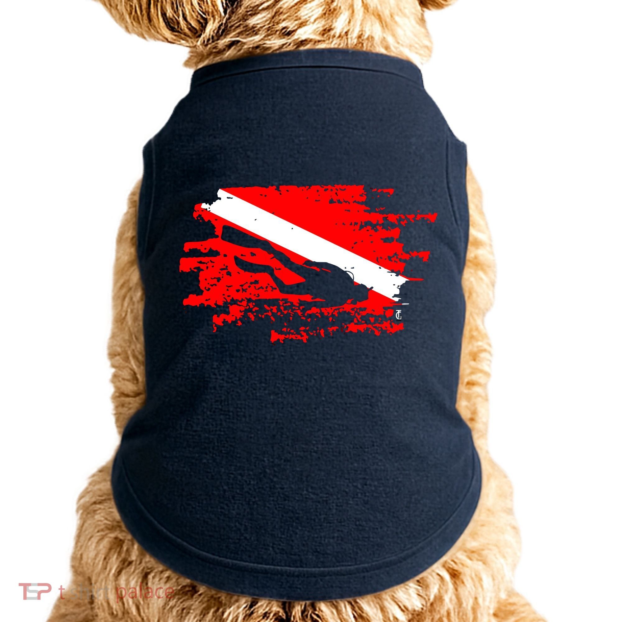 Scuba Diving Diver Down Flag Awesome Marine Diver Dive Gift Doggie Tank