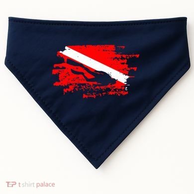 Scuba Diving Diver Down Flag Awesome Marine Diver Dive Gift USA-Made Doggie Bandana