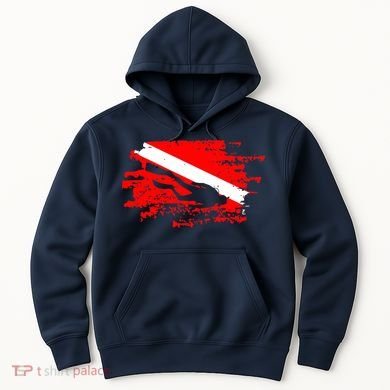 Scuba Diving Diver Down Flag Awesome Marine Diver Dive Gift Hoodie