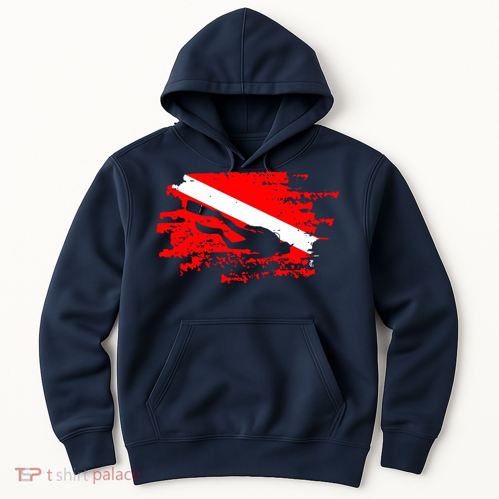 Scuba Diving Diver Down Flag Awesome Marine Diver Dive Gift Hoodie