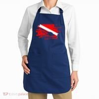 Scuba Diving Diver Down Flag Awesome Marine Diver Dive Gift Apron thumb 2