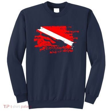 Scuba Diving Diver Down Flag Awesome Marine Diver Dive Gift Sweatshirt