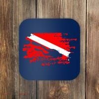 Scuba Diving Diver Down Flag Awesome Marine Diver Dive Gift Coaster thumb 0